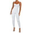 thumbnail image 1 of Pyhlmscde Abercrombie Jumpsuit, Women's Jumpsuits, Plus Size Jumpsuit, Women Workout Jumpsuit Yoga Ribbed Bodycon Spaghetti Strap Leggings Romper White S, 1 of 8