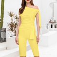 thumbnail image 1 of Pyhlmscde Chest Hugging Seven Part Jumpsuit Slim Fit Sleeveless Off Shoulder Jumpsuit, White Jumpers for Women Dressy, White Jumpsuits for Women,, 1 of 7