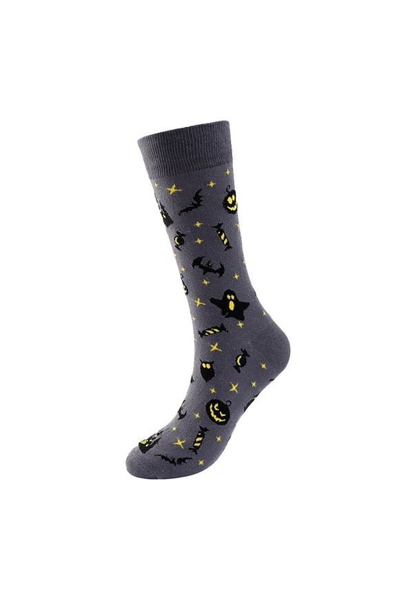 Halloween Pumpkin Bat Socks for Adult Men Women, Halloween Socks, Compression Stockings, Thick Socks Women