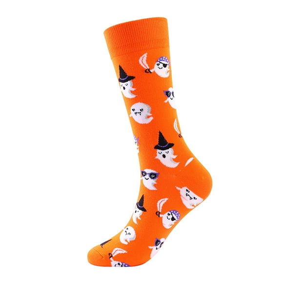 Pyhlmscde Halloween Pumpkin Bat Socks for Adult Men Women, Halloween Socks, Compression Stockings, Thick Socks Women