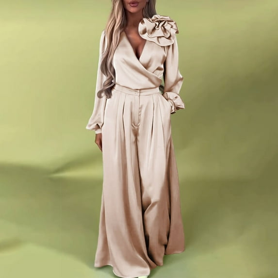 Pyhlmscde Jumpsuits for Women, Wide Leg Pants Woman, Outfits for Women 2 Piece Sets