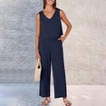 thumbnail image 1 of Pyhlmscde Linen Sets for Women 2 Piece, Womens Jumpsuit, Women 2 Piece Outfits Sets, 1 of 5