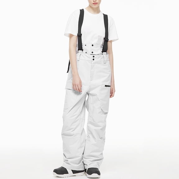 Pyhlmscde New Ski Pants Men's And Women's Strap Ski Pants Winter Windproof Warm Thick Snowboard Double Board Ski Pants, Insulated Overalls for Women, Waterproof Windproof Pants Women, Womens Ski Bibs