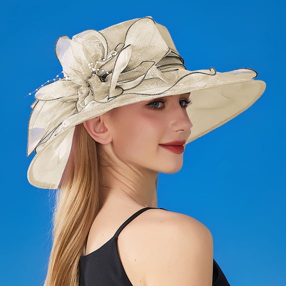 Pyhlmscde Reversible Floral Sun Hats for Women UV Protection UPF Packable Wide Brim with Chin Strap
