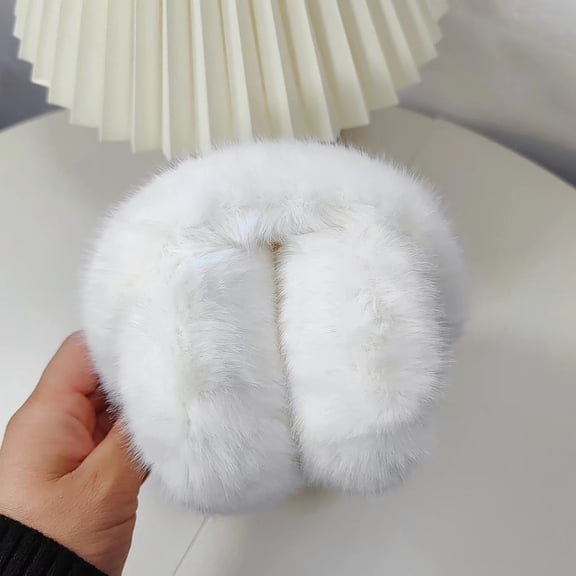 Pyhlmscde Unisex Warm Furry Winter Outdoor EarMuffs Foldable Ear Warmer, Earmuffs for Women, Ear Muffs for Winter Women, Winter Earmuffs for Women