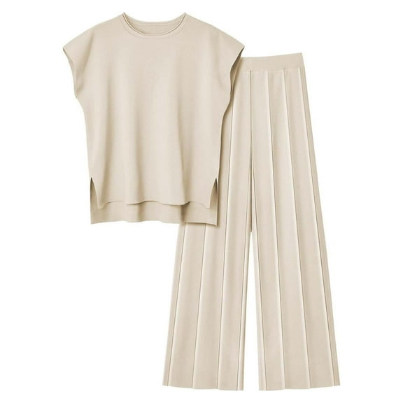 Pyhlmscde Women's Casual Vest Top And Pants Sets Suit, Rompers for Women, 2 Piece Sets for Women Summer, Jumpsuits for Women