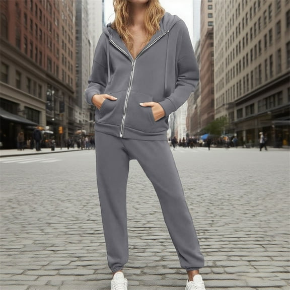 Pyhlmscde Women's 2 Piece Set Trendy Fall Sweatsuit, Lounge Sets for Women, Women Fall Clothes, Women Sweatsuit