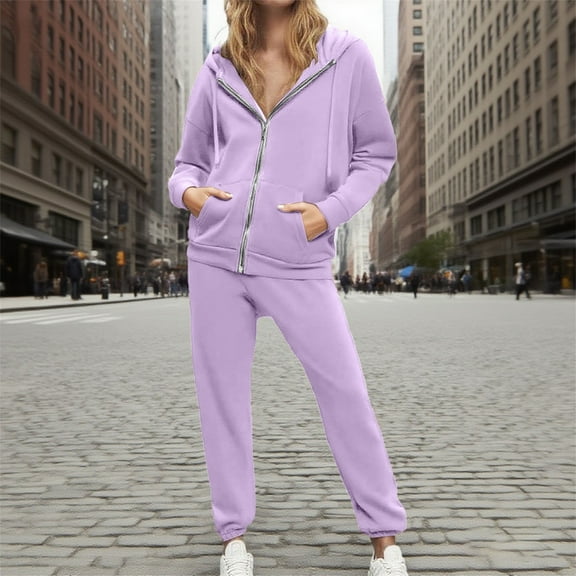 Pyhlmscde Women's 2 Piece Set Trendy Fall Sweatsuit, Lounge Sets for Women, Women Fall Clothes, Women Sweatsuit