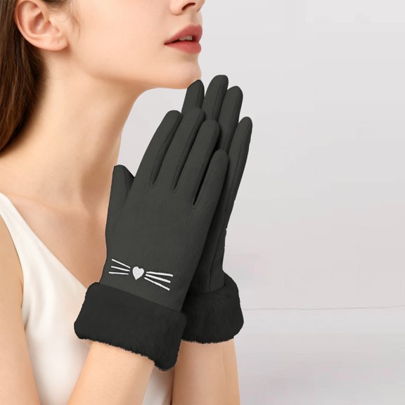 Pyhlmscde Women's Autumn And Winter Extra Warmth Gloves, Winter Gloves, Gloves for Women, Winter Clothing for Women