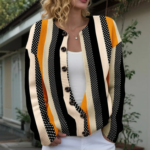 Pyhlmscde Women's Button Down Long Sleeve Cardigan Sweater, Womens Tops, Cardigan Sweaters for Women, Fall Clothes