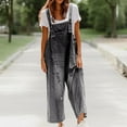 thumbnail image 1 of Pyhlmscde Women's Casual Classic Blue Daily Denim Overalls Jumpsuit, Rompers for Women, Fall Clothes, Rompers for Women Dressy, 1 of 5
