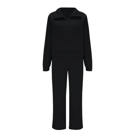 Pyhlmscde Women's Casual Half Zipper Sweatsuit, Two Piece Sets for Women, Sweat Suits for Womens 2 Piece, Women Fall Clothes