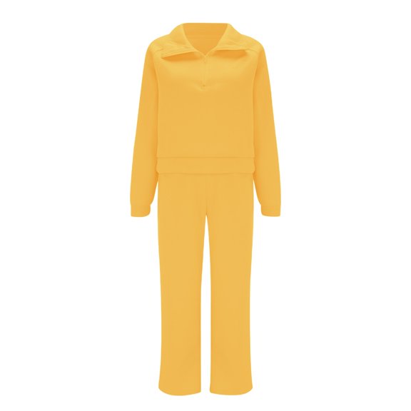 Pyhlmscde Women's Casual Half Zipper Sweatsuit, Two Piece Sets for Women, Sweat Suits for Womens 2 Piece, Women Fall Clothes