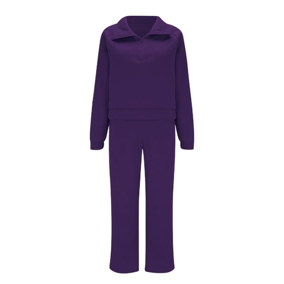 Pyhlmscde Women's Casual Half Zipper Sweatsuit, Two Piece Sets for Women, Sweat Suits for Womens 2 Piece, Women Fall Clothes