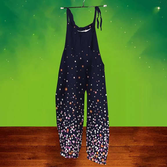 Pyhlmscde Women's Casual Loose Overalls Jumpsuits Floral One Piece Square Neck Shirred Pants with Pockets, Anthropologie Inspired Jumpsuit, Fringe Tops for Women, Striped Romper for Women