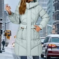 thumbnail image 1 of Pyhlmscde Women's Casual Mid Long Waisted Thick Warm Cotton Coat, Winter Coats for Women, Womens Tops, Puffer Jacket, 1 of 6