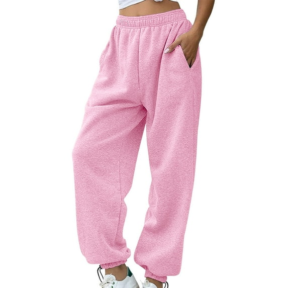 Pyhlmscde Women's Casual Solid Color Leisure Wide Leg Pants, Sweatpants Women, Wide Leg Pants Woman, Yoga Pants Women