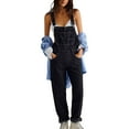 thumbnail image 1 of Pyhlmscde Women's Casual Stretch Adjustable Denim Bib Overalls Jeans Pants Jumpsuits, Denim Overalls for Women, Jean Overalls for Women, Women's Bib Overalls, 1 of 5