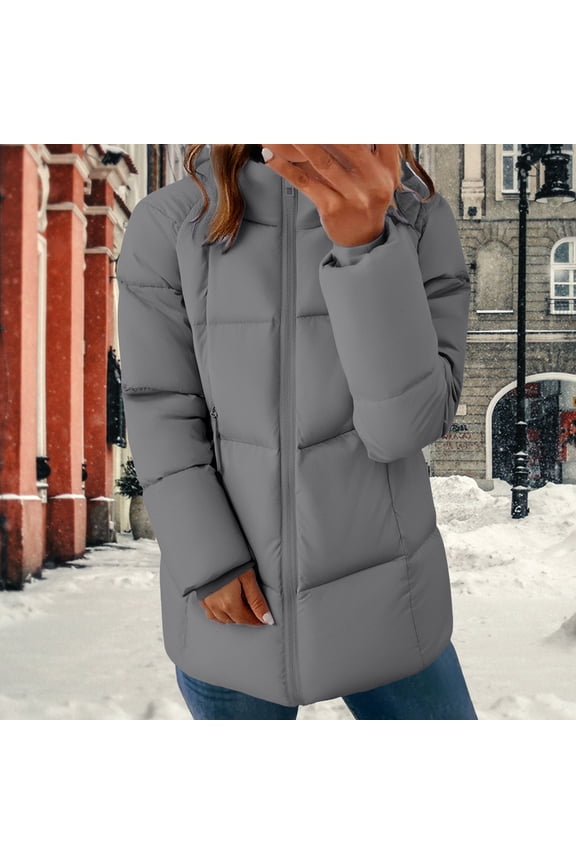 Women's Comfort with Hood Thick Cotton Coat, Puffer Jacket Womens, Winter Coats for Women, Winter Clothes for Women