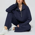 thumbnail image 1 of Pyhlmscde Women's Comfortable Casual Daily Solid Color Two Piece Set, Fall Outfits for Women, Women Fall Clothes, Fall Sets for Women, 1 of 6