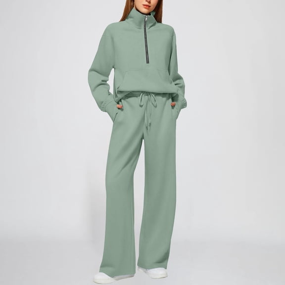 Pyhlmscde Women's Comfortable Casual Solid Color Sweatsuit, Women Fall Clothes, Two Piece Sets for Women, Sweatsuits Women 2 Piece Outfit