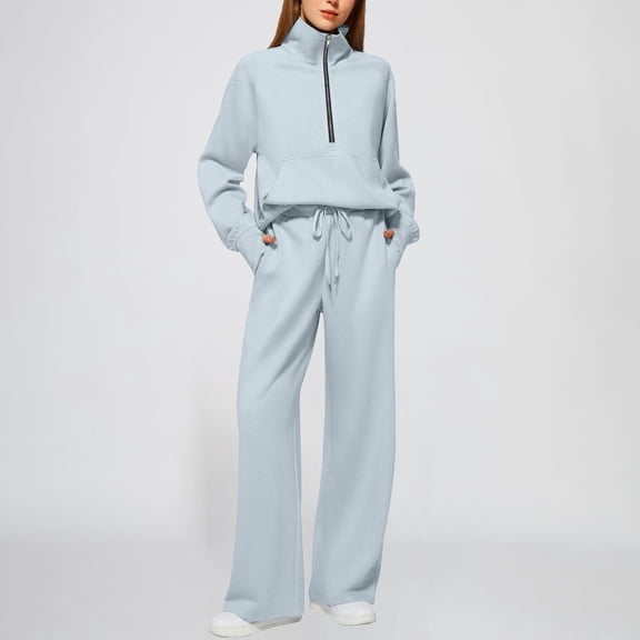 Pyhlmscde Women's Comfortable Casual Solid Color Sweatsuit, Women Fall Clothes, Two Piece Sets for Women, Sweatsuits Women 2 Piece Outfit