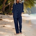 thumbnail image 1 of Pyhlmscde Women's Daily Casual Solid Color Long Sleeve Loungewear Set, Sweatsuits for Women, Two Piece Sets for Women, Fall Clothes for Women, 1 of 6
