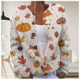 thumbnail image 1 of Pyhlmscde Women's Fall Cute Print Knit Cardigan Sweater, Womens Tops, Cardigan Sweaters for Women, Fall Clothes, 1 of 5