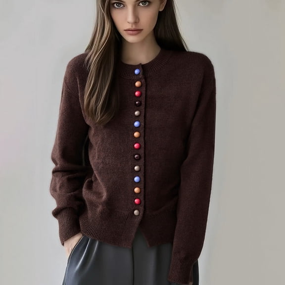 Pyhlmscde Women's Fall Knit Soft Warm Casual Outerwear, Women Fall Clothes, Cardigan Sweaters for Women, Lounge Sets for Women