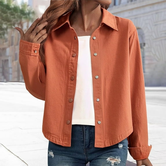 Pyhlmscde Women's Fashion Loose And Versatile Long Sleeved Jacket Top, Womens Tops, Fall Clothes, Jackets for Women