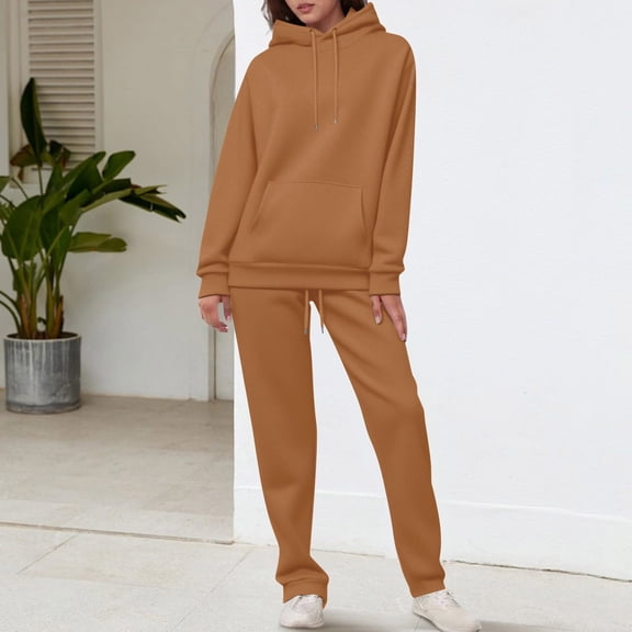 Pyhlmscde Women's Fashionable Loose High Neck Sweatshirt Set, Women 2 Piece Outfits Sets, Fall Outfits for Women, Fall Clothes for Women