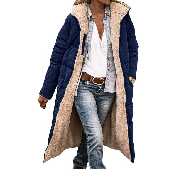 Pyhlmscde Women's Fashionable Warm Winter Coat, Womens Tops, Winter Clothing for Women, Windbreaker Jacket Women
