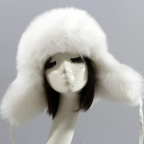 Pyhlmscde Women's Faux Trapper Hat, Winter Hats for Women, Beanie for Women, Women Hats