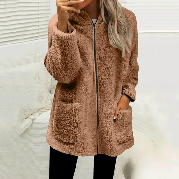 Pyhlmscde Women's Full Zip Soft Fleece Jacket, Fleece Jacket Women, Jackets for Women, Women Fall Clothes