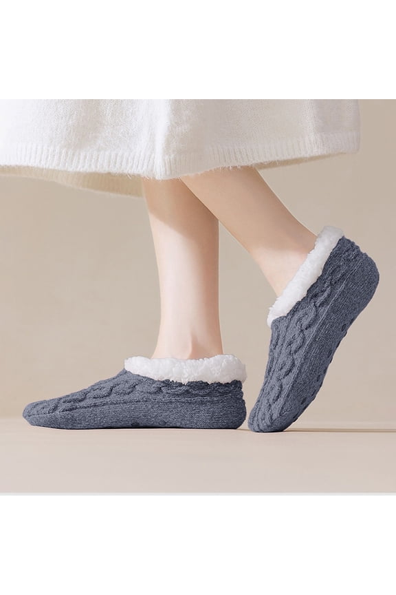 Women's Lamb Fleece Floor Plush Lined Thickened Socks, Socks for Women, Winter Socks for Women, Fuzzy Socks with Grips
