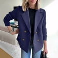 thumbnail image 1 of Pyhlmscde Women's Lapel Knitted Patchwork Sleeve Casual Coat Cropped Double Breasted Suit Sweater For Women, lightweight trench coat women, short trench coats for women, jackets for women, 1 of 3