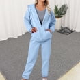 thumbnail image 1 of Pyhlmscde Women's Leisure Winter Fleece Plush Sweatsuits, Women Sweatsuit, 2 Piece Sets for Women, Fall Outfits for Women, 1 of 4