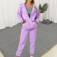 thumbnail image 1 of Pyhlmscde Women's Leisure Winter Fleece Plush Sweatsuits, Women Sweatsuit, 2 Piece Sets for Women, Fall Outfits for Women, 1 of 4