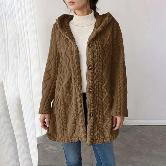 Pyhlmscde Women's Lightweight Casual Open Front Button Down Sweater Cardigan Outwear, Women Fall Clothes, Womens Cardigan Sweaters, Fall Coats