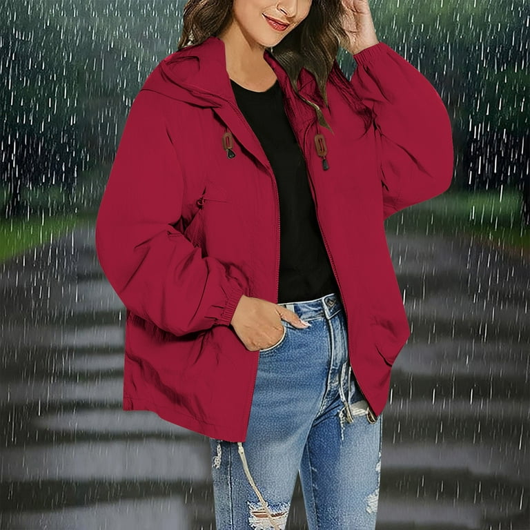 Pyhlmscde Women's Lightweight Windbreaker Jacket for Outdoor