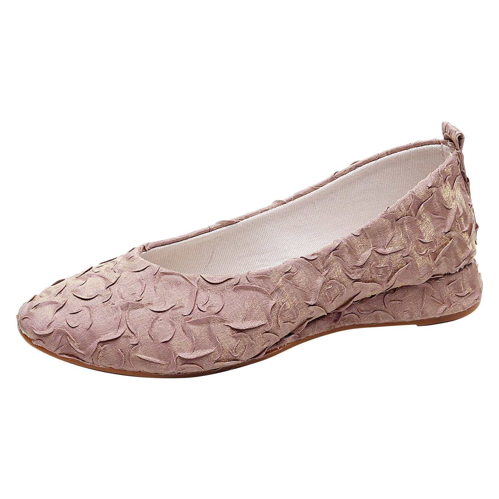 Pyhlmscde Women's Loafer Pointed Toe Wedge Heels Comfortable Low Heel