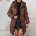 thumbnail image 1 of Pyhlmscde Women's Long Knee Down Cotton Slim Hooded Shoulder Cotton Coat, Winter Jackets for Women, Coats for Women, Womens Coats, 1 of 6
