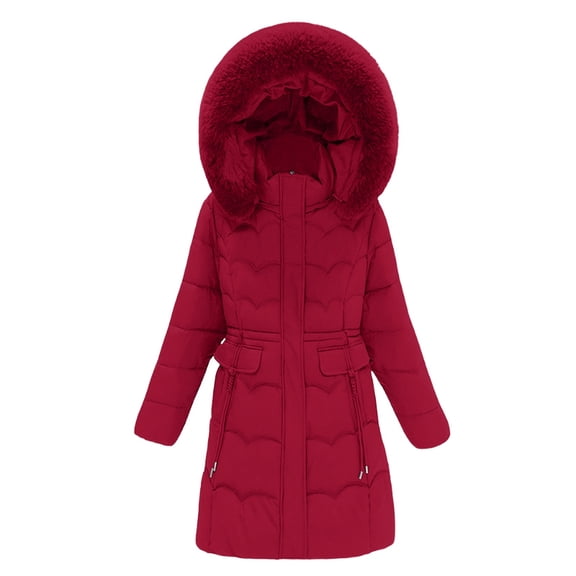 Pyhlmscde Women's Long Puffer Warm Thicken Fleece Coat, Puffer Jacket Womens, Winter Coats for Women, Womens Winter Clothes