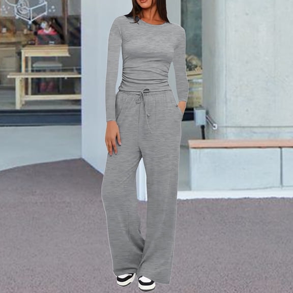 Pyhlmscde Women's Long Sleeve Matching Sets Travel Outfits, Sweatsuits for Women, Women Fall Clothes, Fall Outfits for Women