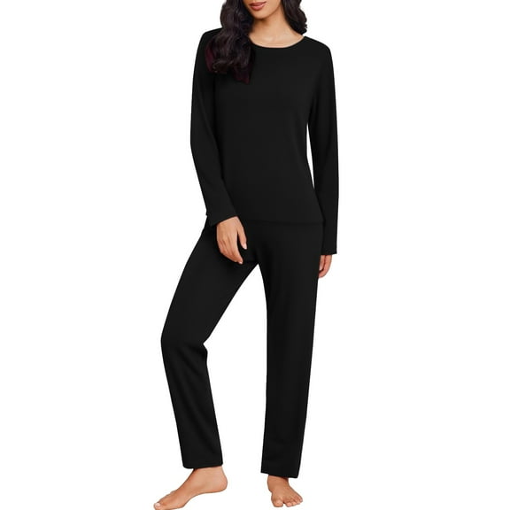 Pyhlmscde Women's Long Sleeved Plus Size Two Piece Set Pajamas, Women Fall Clothes, Womens Leggings, Loungewear Sets