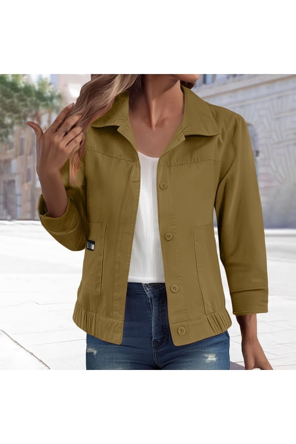 Women's Loose And Versatile Long Sleeved Denim Casual Jacket, Womens Tops, Denim Jacket for Women, Cardigan Sweaters for Women