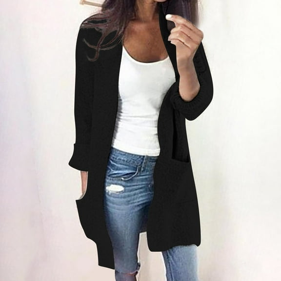 Pyhlmscde Women's Loose Mid Length Knit Sweater foreign Trade Sweater, Womens Tops, Cable Knit Sweater Women, Fall Clothes for Women