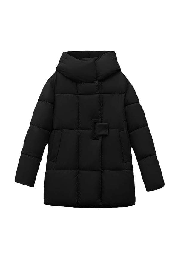 Women's Mid Length Down Padded Puffer Jacket, Winter Coats for Women, Womens Tops, Winter Clothing for Women