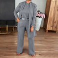 thumbnail image 1 of Pyhlmscde Women's New Knitted Slim Fit Tank Top Pants Sports Set Pants Three Sets, Sweatsuits Women 2 Piece Outfit, Womens Loungewear Set, Two Piece Sets for Women, 1 of 6