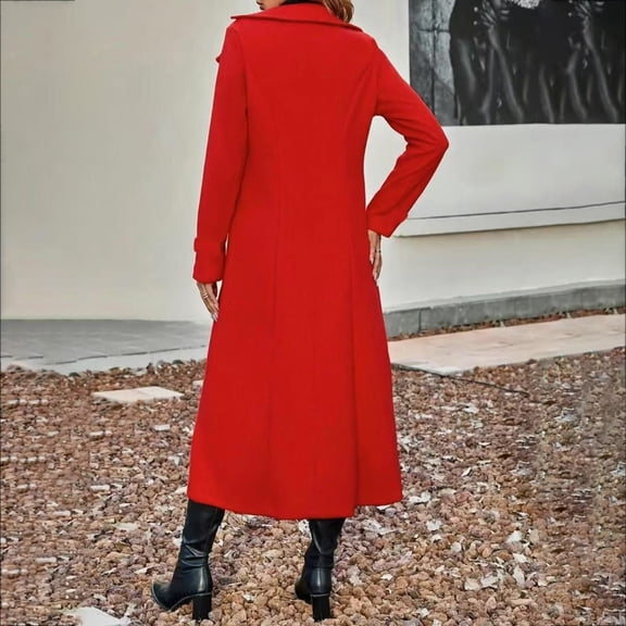 Pyhlmscde Women's Open Front Lapel Casual Overcoats, Winter Clothing for Women, Winter Coats for Women, Fall Coats